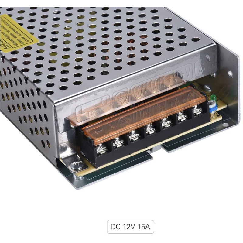 Trade Shop Traesio - Trade Shop - netzteil 15A 12V led strip transformer 15 ampere stabilisiert 220V 180W -