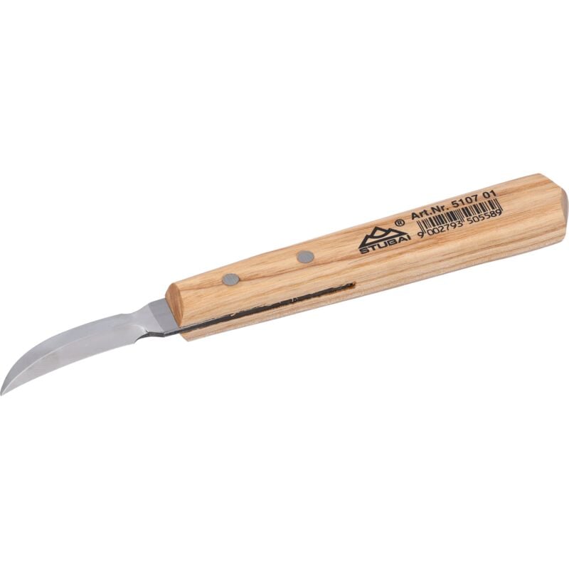 Stubai - Kerschnitzmesser zweischneidig, Klingenlänge 50 mm Schnitzmesser Stahl