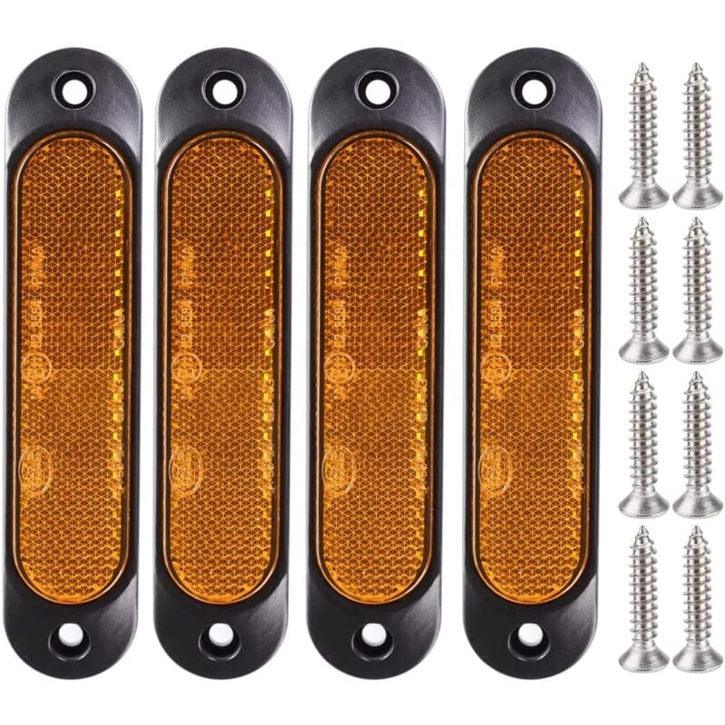 Stück 12 V-24 v vordere 27 LED-Anhängermarkierung, hintere LED-Anhänger-Parkschilder für lkw, Bus, Boot, Wohnmobil, lkw, suv, utv, bernsteinfarben