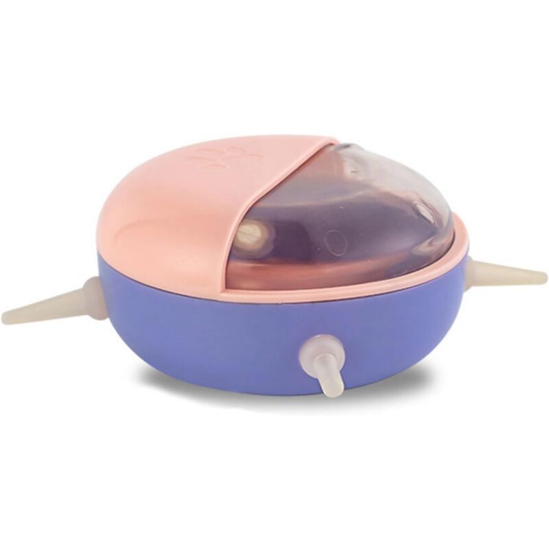 Cyslmuk - 1pc 180ML Kätzchen Welpen Silikon Schnuller Rosa Multi-mund Automatische Haustier Futternapf mit 4 Schnuller