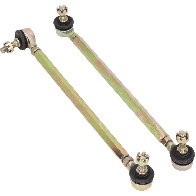 Sjlerst - Spurstangenbaugruppe, 2 Stck 250 Mm Kugelgelenk Spurstange 10 Mm Gewinde Stahllegierung fr 125 Cc Quad Dirt Bike atv Go Kart