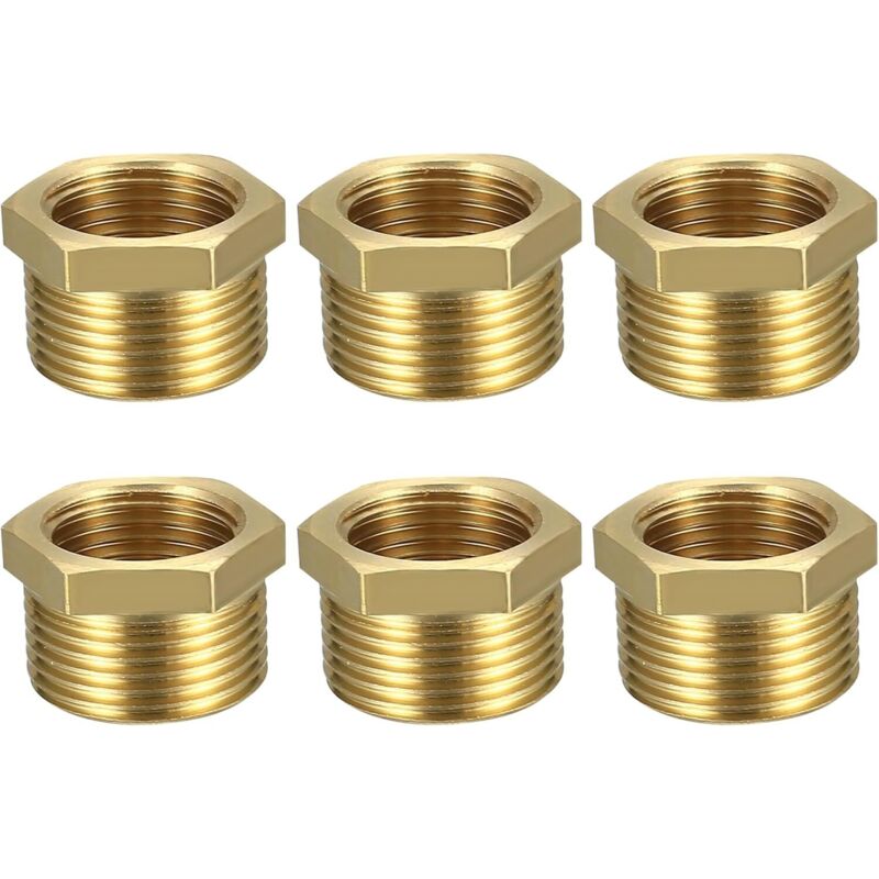 Stück 3/4 Zoll männlich 1/2 Zoll weiblich Reduzierstück, 1/2 Zoll weiblich auf 3/4 Zoll männlich BSP-Gewinde Messingadapter, Messing-Reduzierstück