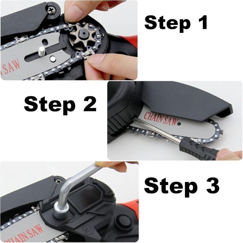 Qiyao - Stück 4 Zoll 1/4 Zoll Kettensägenketten, kompatibel mit 4 Zoll kabellosen elektrischen Mini-Kettensägen, 28 Treibglieder, 10 cm