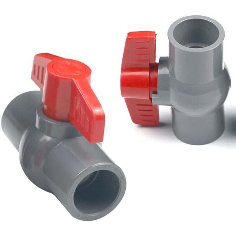 Stück 40-mm-PVC-Kugelhähne, U-PVC-Kunststoff-Wasserrohrventile, gerade Verbinder zur Durchflussregelung und Absperrung