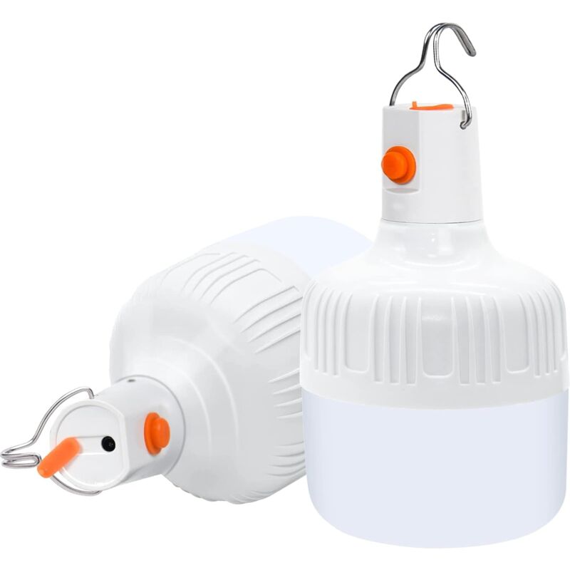 Aougo - Stück Camping-Laterne, tragbare Lampe mit wiederaufladbaren USB-Batterien, 500 Lumen, superhell, für den Außenbereich, für Camping, Zelt,