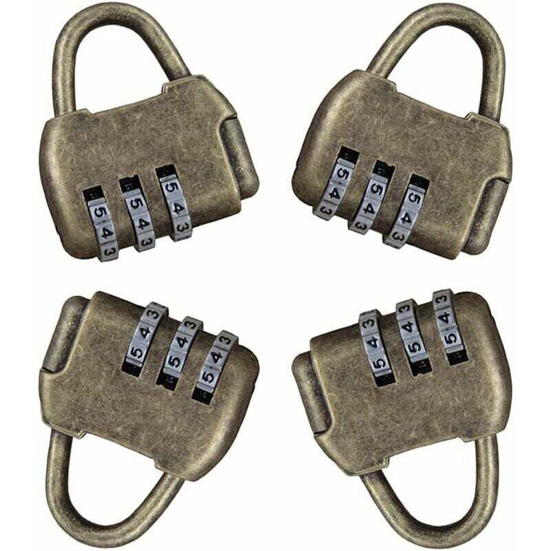 Stück Code-Vorhängeschloss, Code-Schließfach, Diebstahlsicherung, Zahlenschloss, 3-stelliges Retro-Zahlenschloss, Vintage-Vorhängeschloss, Außentür,