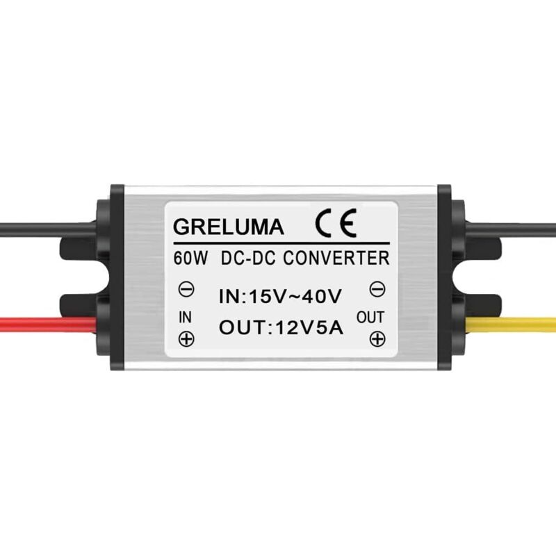 Stück DC 24V auf 12V Abwärtswandler/Reduzierregler 5A 60W Netzteil für Auto, LKW, Fahrzeug, Solaranlage (DC-Eingänge 15-40V, CE-zertifiziert)