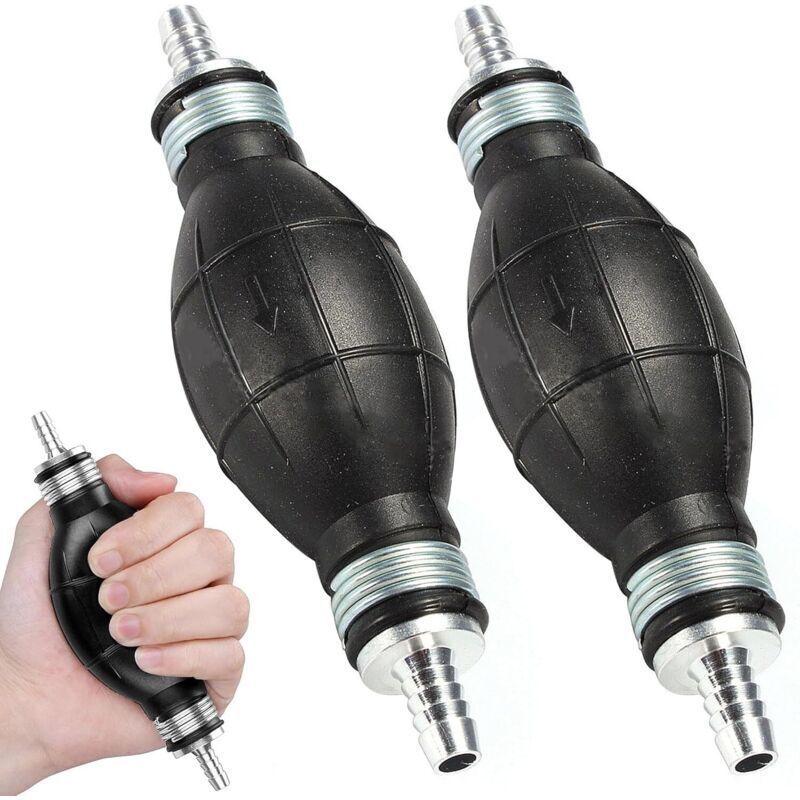 Stück Diesel-Primerpumpe, 8-mm-Diesel-Primerpumpe, manuelle Kraftstoffpumpe zum Umfüllen von Benzin, Diesel, Wasser, Flüssigkeiten, Kfz-Pumpe,