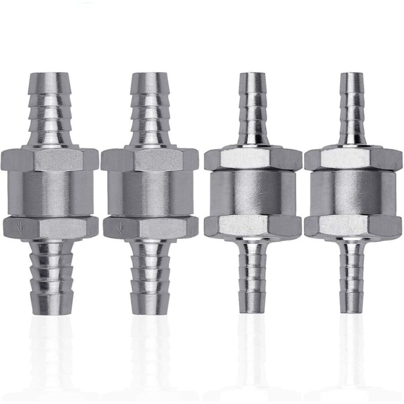 Stück Diesel-Rückschlagventile aus Aluminiumlegierung, 6/8/10/12 mm Kraftstoffventile mit Pfeil für Benzin-, Diesel-, Auto-, Boot- und