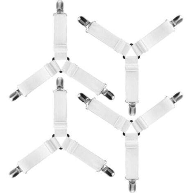 Stück Dreieckige Spannbettlaken-Befestigungen, elastischer, verstellbarer Riemen für Bettwäsche, Bettlaken, Bügelbrettbezüge, Matratzen, Sofas