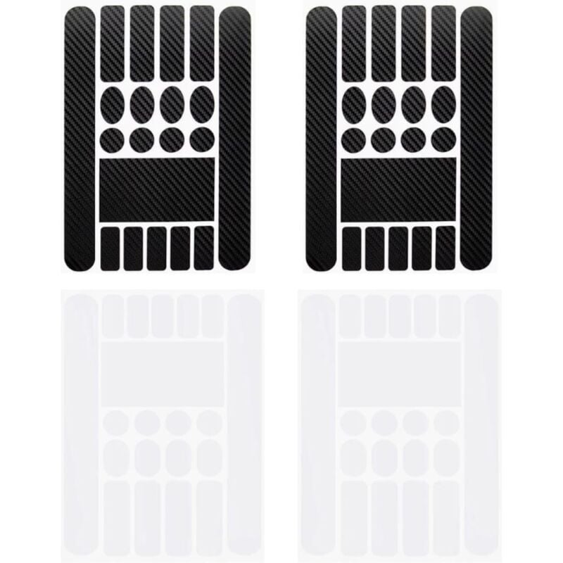 Stück Fahrradrahmen-Schutzfolie, transparent, kratzfest, PVC-Aufkleber, mattschwarz, Carbon, für MTB, Rennrad, Citybike