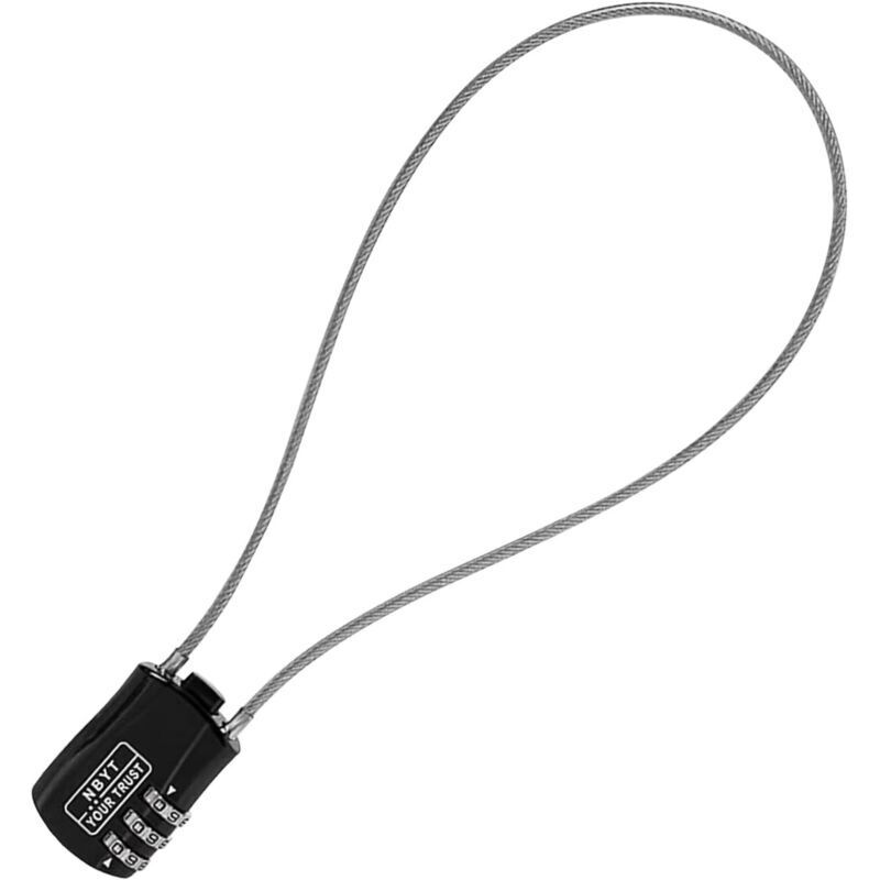 Stück Fahrradschloss aus Stahlkabel, digitales Zahlenschloss, Zahlenschloss, geeignet für Fahrräder, Schränke, Helme (schwarz)