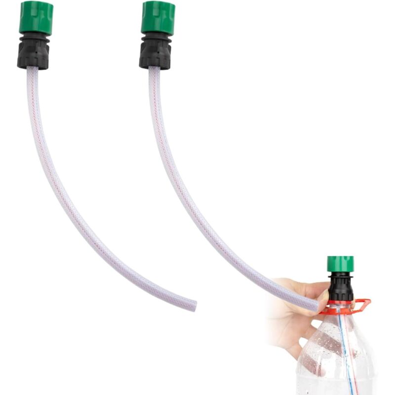 Stück Flaschenadapter mit transparentem Schlauch für Hochdruckpistolen, Ersatz-Verlängerungsadapter für Cola-Flaschen, Flaschenverbinder für