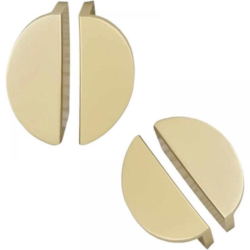 4 Stück Gold Möbelknopf Halbmond Schubladengriff Gebürstetes Gold Schubladengriffe Metall Küchengriffe Gold Metall Möbelgriffe Küchentürknauf