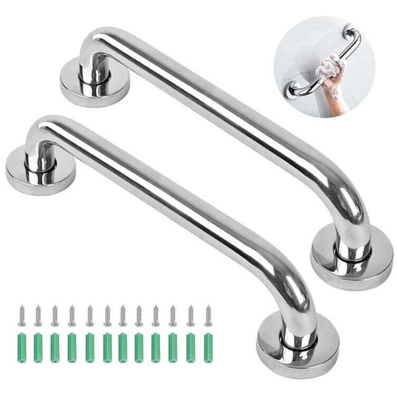 Stück Haltegriffe aus Edelstahl für die Badewanne, robuster Haltegriff aus Edelstahl zur Wandmontage, Sicherheitshaltegriff für Badewanne, Dusche,