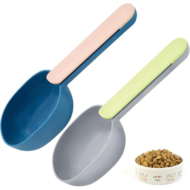 stück Haustier Hund Lebensmittel Scoop Griff mit Clip Lebensmittel Löffel für Hunde Katzen Tiernahrung Hund