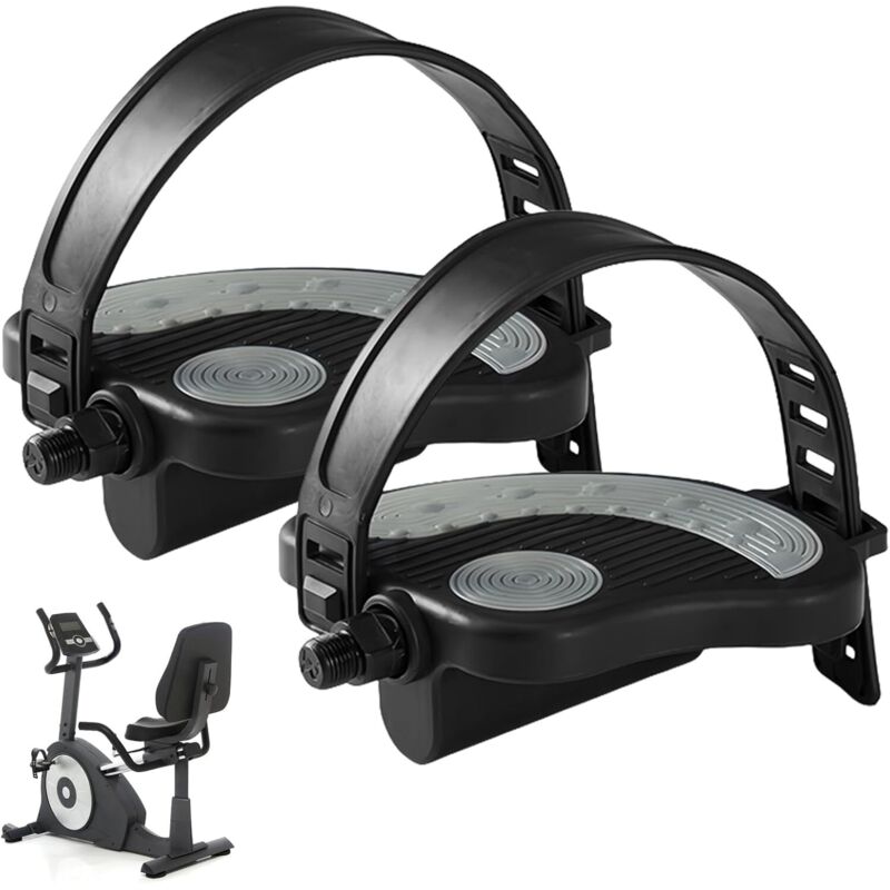 Stück Heimtrainer-Pedale, 9/16 Stationäre Fahrradpedale, Untertisch-Fahrradpedale, für Heimtrainer-Dynamometer-Spinbike-Innenpedale