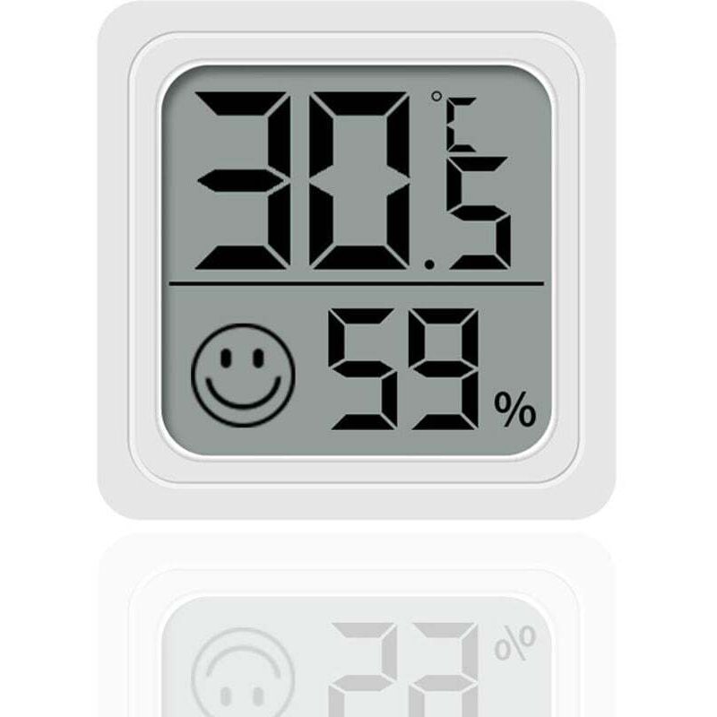 Stück Hygrometer für Zuhause, Schlafzimmer, Babyzimmer, trockene und feuchte Umgebungen, Kühlung und Heizung, Autothermometer, einfaches