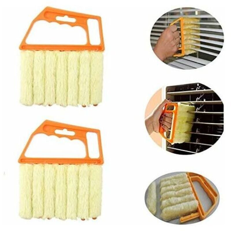 Stück Jalousie-Reinigungsbürsten, Jalousie-Staubtücher, Jalousie-Reinigungsbürsten aus Kunststoff, Haushaltsreinigungsgeräte mit 7 Gittern