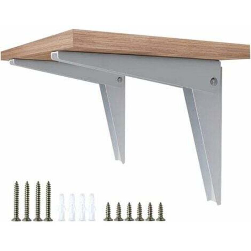 Stück Klappbare Wandhalterung, Regalhalterungen, Regalhalterungen, Klappbare Metall-Klapphalterung, Garagenhalterung, DIY-Regal, BlConsole für Regal