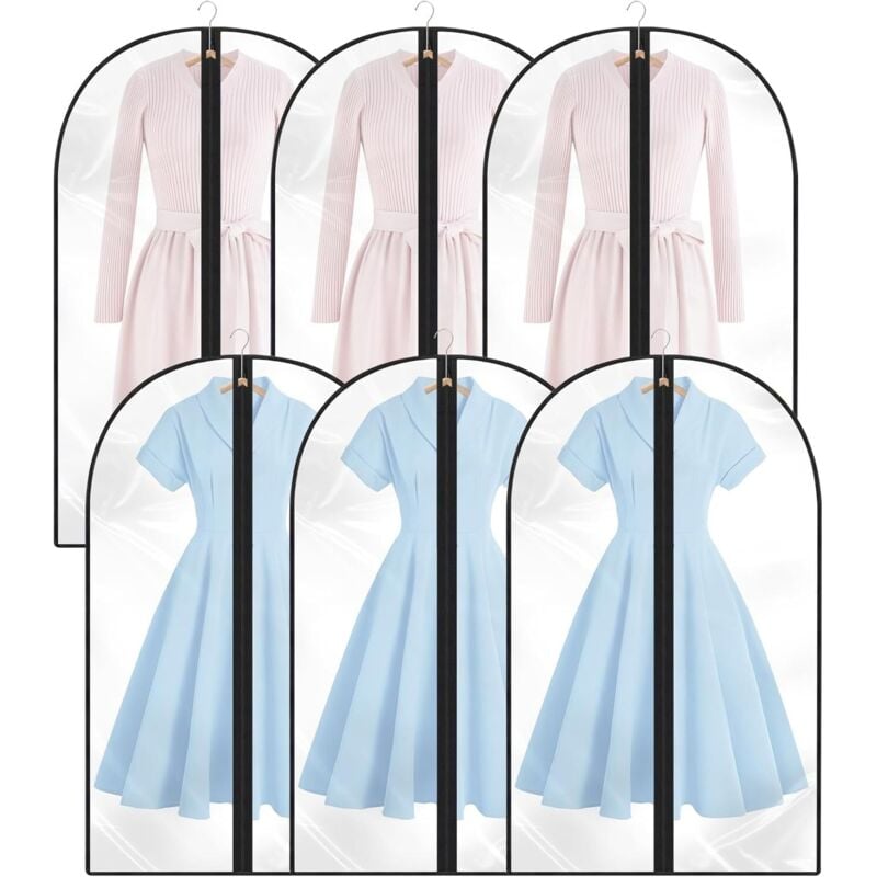 Stück Kleidersäcke, staubdichte Kleiderhülle zum Aufhängen, transparente Kleiderhülle zum Aufhängen mit Reißverschluss, Schutz für Hemden, Anzüge,