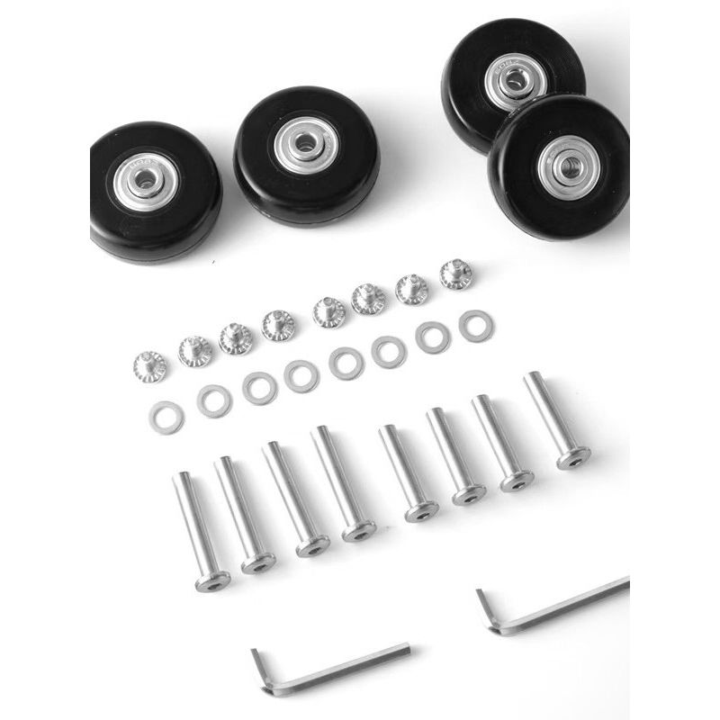 Stück Koffer-Ersatzrad, Koffer-Ersatzrad, Kofferrad, Universal-Gepäckwelle und -Rollen, Ersatz-Kofferreparatur, Schwarz, 40 mm x 18 mm