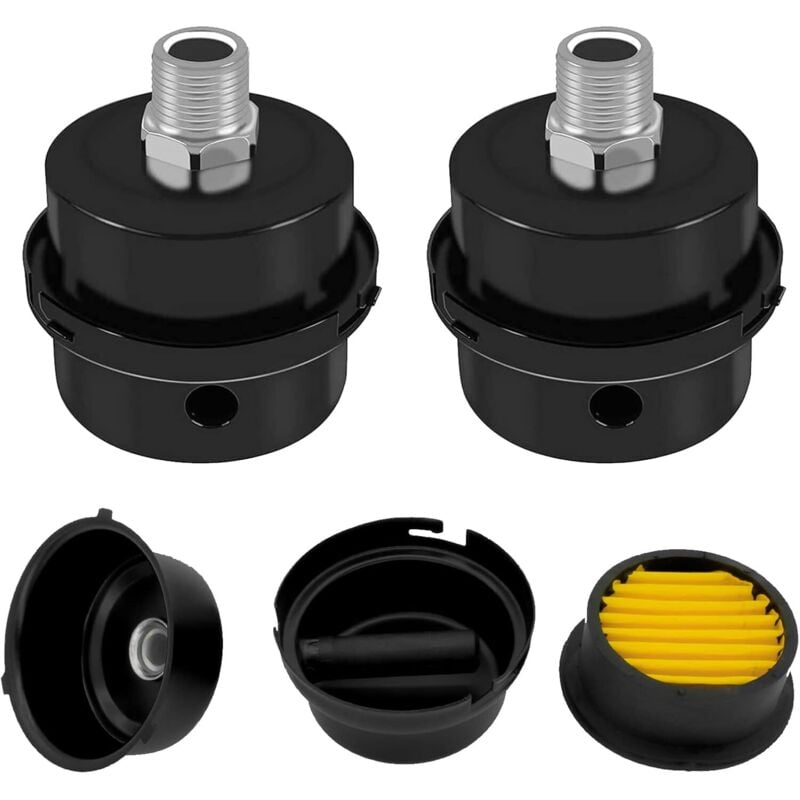 Stück Kompressor-Luftfilter, Kompressor-Luftfilter, 5/8 Zoll 16 mm Gewinde, Metall-Ansaugfilter, für Kompressor, Luftfilter, Luftkompressor,