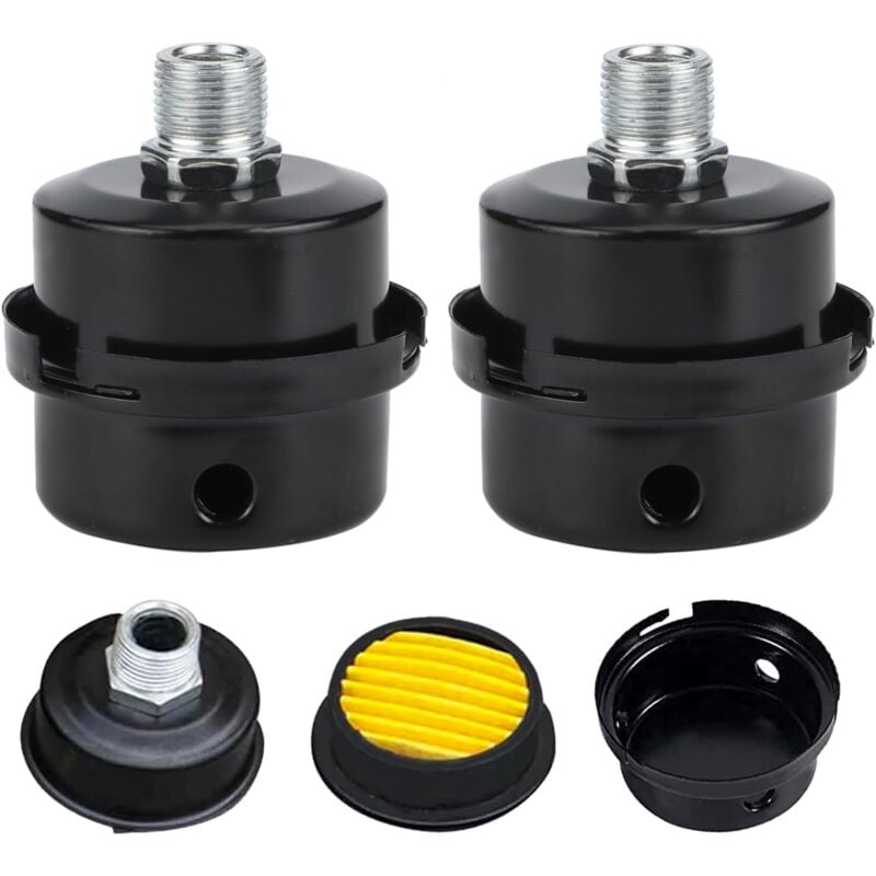 Stück Kompressor-Schalldämpferfilter, 3/8 Zoll 16 mm Luftfilter für Kompressor, für Luftkompressor-Ersatzteile Kompressor-Luftfilter
