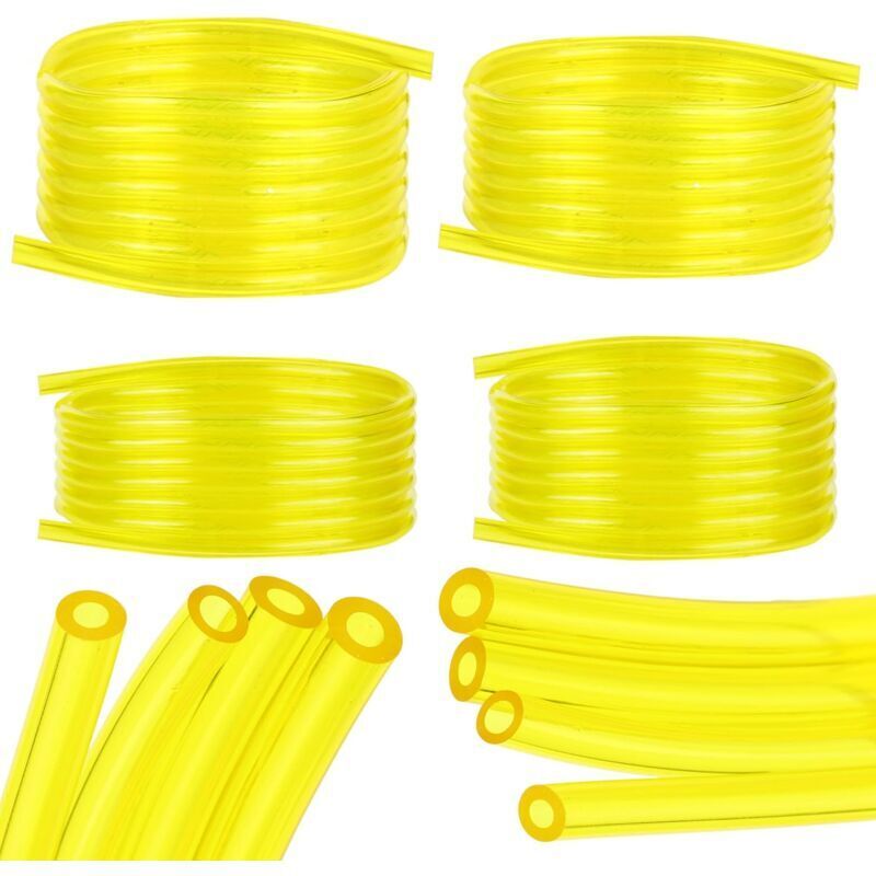Stück Kraftstoffschläuche, 1,5 m, gelb, transparent, Ölschlauch (2 x 3,5 mm, 2,5 x 5 mm, 3 x 5 mm, 3 x 6 mm), für Rasenmäher, Rasenmäher,