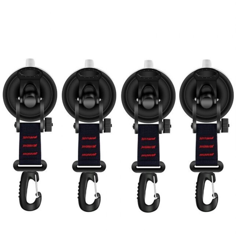 Ymyny - Stück leistungsstarke Saugnapfhaken, Campingzelt-Befestigungshaken, Saugnapf für Auto-Seitenmarkise, Boot, Camping-Plane, Zelte (runde