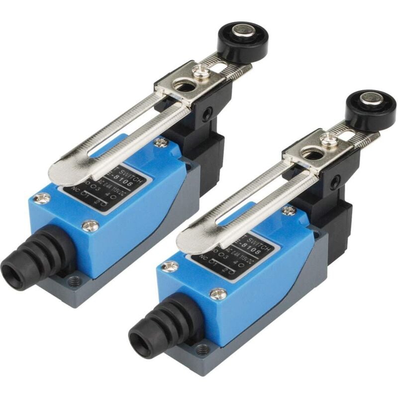 Qiyao - Stück ME-8108 Momentaner Endschalter, Fahrschalter, verstellbarer Rollenhebelarm, Arduino-Endschalter, nc-no, CNC-Fräse, Laser-Plasma-Router