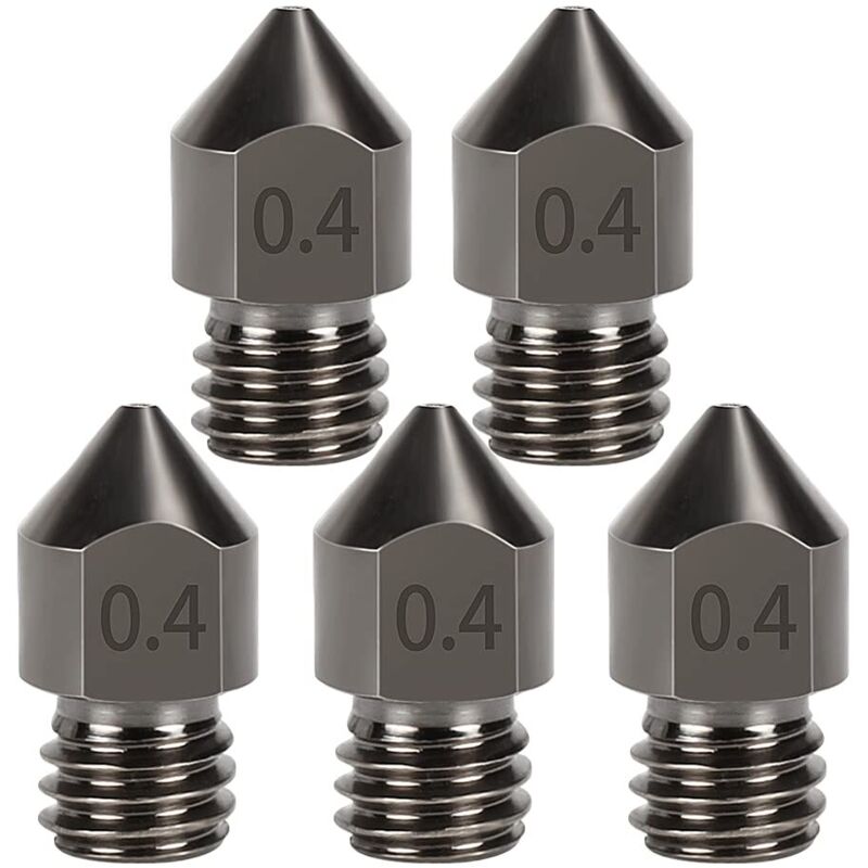 Stück MK8-Düsen, Hotend-Extruder aus gehärtetem Stahl, 0,4 mm, Ganzmetalldüse für Ender 3S 3 Pro, CR-10 1,75 mm Filament 3D-Drucker,