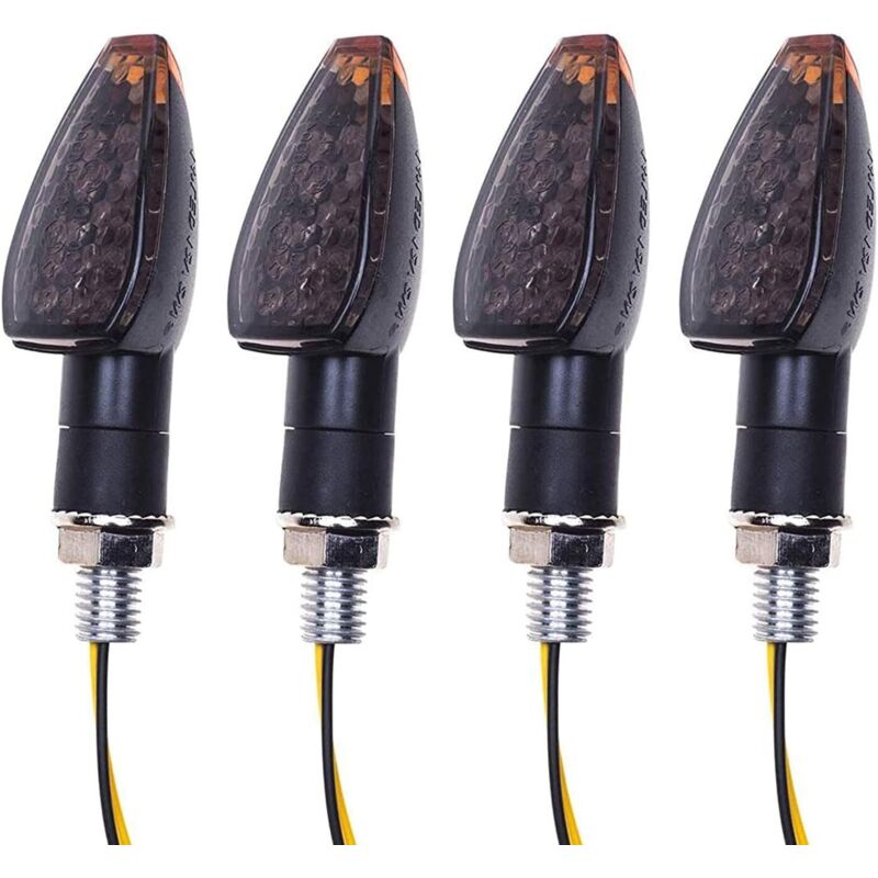 Stück Motorradblinker, 14 LED-Blinker, 12 V, wasserdicht, universell, für Motorrad, Roller, Quad, Cruiser und Offroad-Fahrzeuge