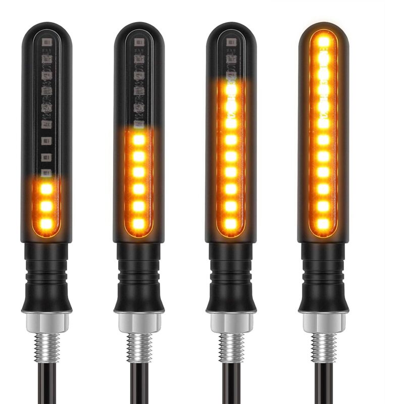 Stück Motorradblinker, dynamische Blinker, 12 V, für Motorrad, Roller, Quad, Cruiser, Offroad