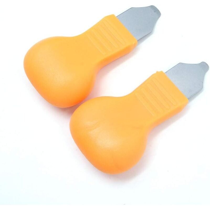 Stück orangefarbenes Uhrenboden-Flaschenöffner-Entferner-Messer-Reparaturwerkzeug zum Entfernen der Uhrenbatterie (breite Öffnung + schmale Öffnung)