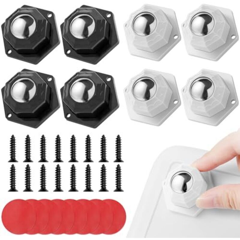 Stück Rollen für Möbel, kleine Schwerlastrollen für Möbel, Rollen für schwere Möbel, 360° drehbare Lenkrollen, Rollen für Lagerbehälter, Schränke,