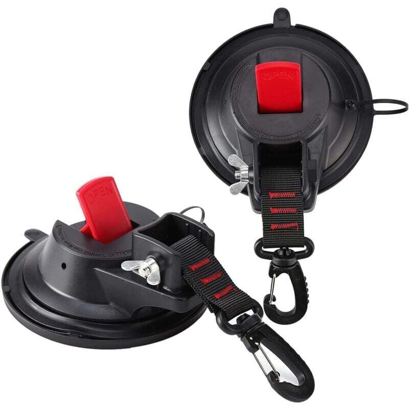 Stück Saugnapf-Anker mit großer Zurrhaken-Halterung, hält bis zu 30 kg, extra starke Anker-Saugnäpfe für Camping, Haushalt, Wohnmobile, Zelte,