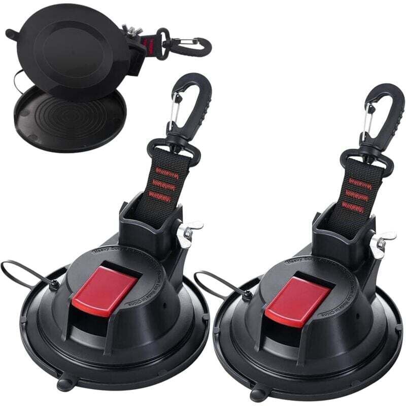 Stück Saugnapf-Anker mit großer Zurrhaken-Halterung, hält bis zu 30 kg, extra starke Anker-Saugnäpfe für Camping, Haushalt, Wohnmobile, Zelte,