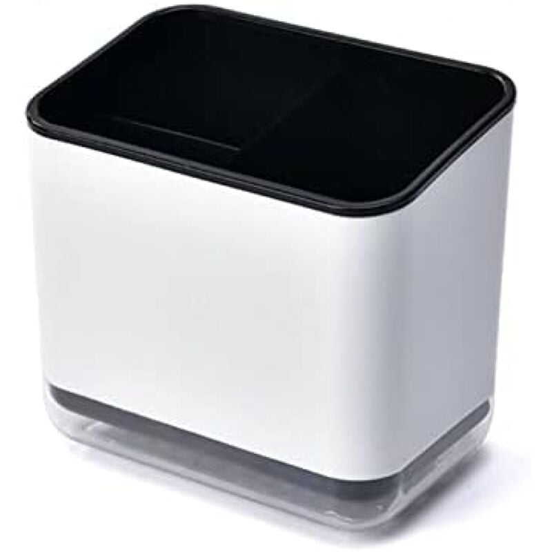 Cyslmuk - 1 Stück (schwarz) Utensilienhalter, abgedeckter Abtropfständer, multifunktionaler Besteck-Organizer mit 3 Fächern zum Abtropfen von Besteck