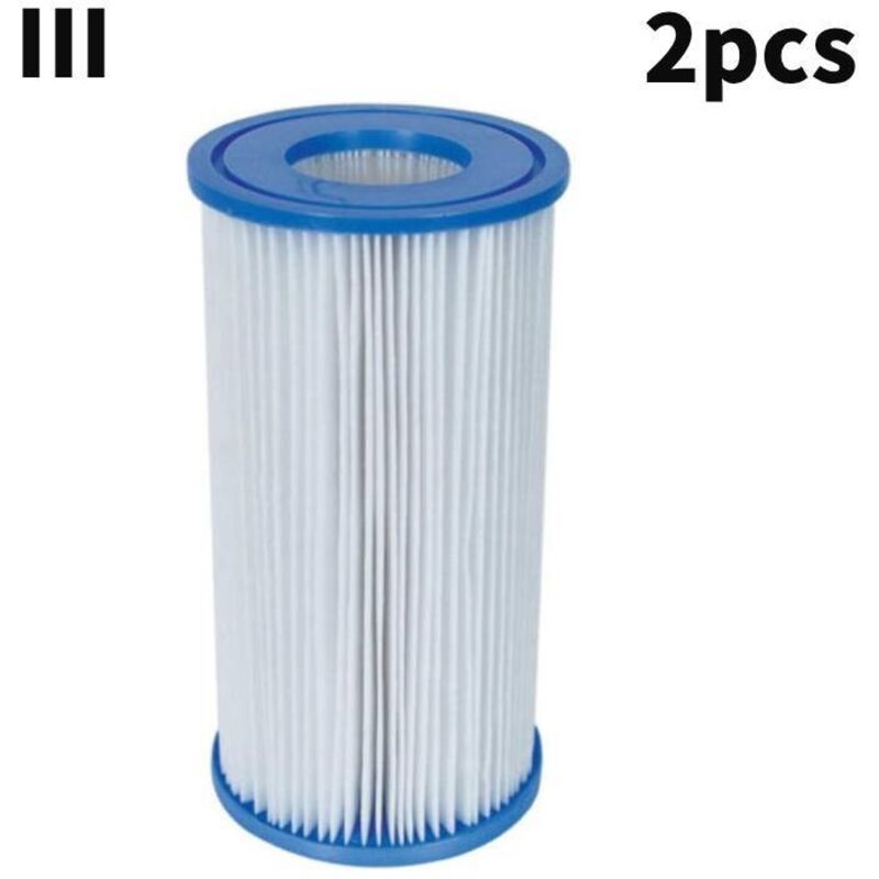 Stück Schwimmbadfilter, Spa-Filter, Poolreiniger für Bestway (III), Weiß und Blau, 10,7 x 20,7 cm, geeignet für Bestway III/A-Ersatzfilter