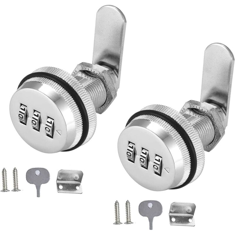 Stück Sicherheits-Schubladen-Briefkasten-Nocken-Schrankcode-Schloss, schlüsselloses Nockenschloss, Zahlenschloss, für Schrankschubladen-Briefkästen