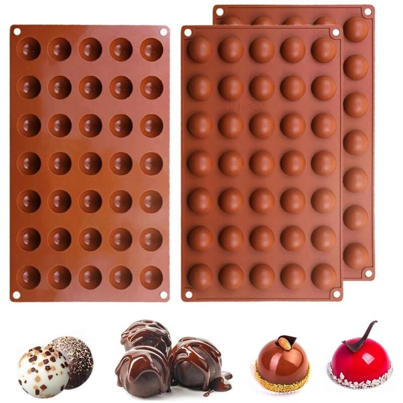 Stück Silikon-Backform Halbkugel, 35-fach halbkugelförmige Silikonform, Silikon-Schokoladenform, Backform zur Herstellung von Schokolade, Kuchen,