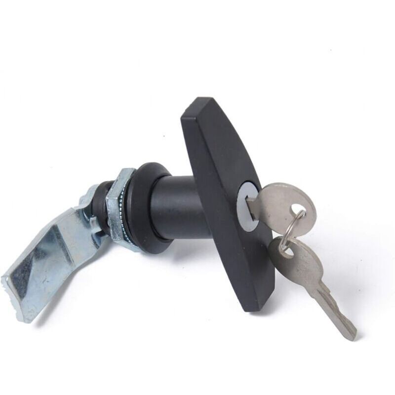 Stück T-Schloss mit Schlüssel, Anhängertürschloss aus Aluminiumlegierung, T-Schloss mit Griff, universelles T-Schloss für Anhänger, Wohnmobil,