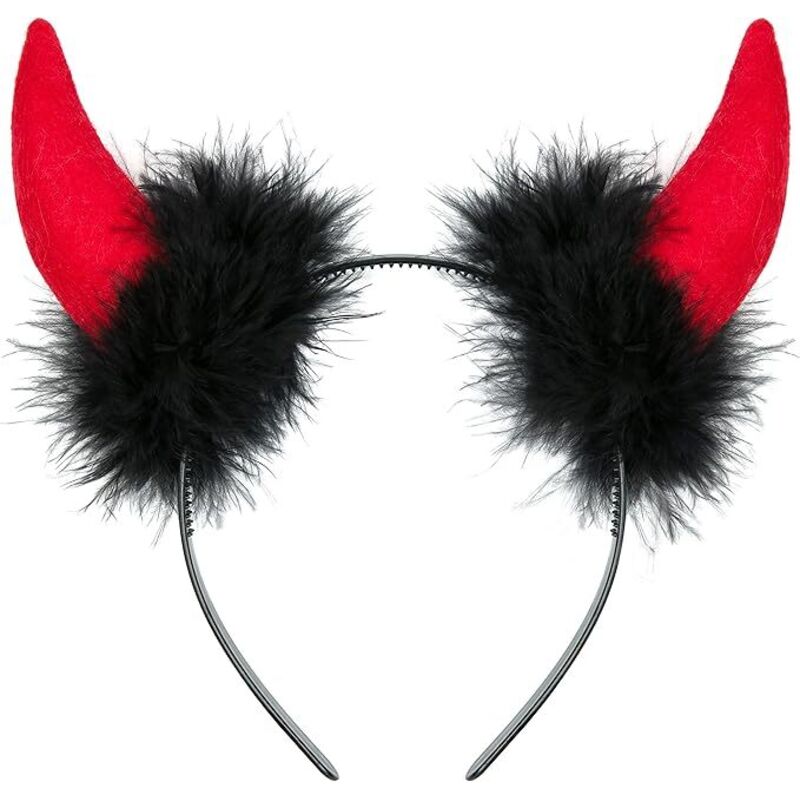 Stück Teufelsohren-Haarreif, Haarreif für Karneval, Kostümparty, Haaraccessoire, Stirnband, Kopfbedeckung, Hörner-A17
