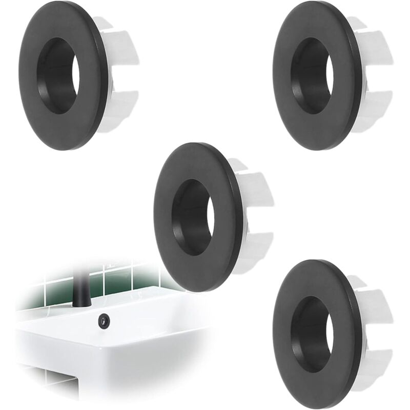 Stück Überlaufring für Waschbecken, Überlaufabdeckung für Waschbecken, Überlaufabdeckung, runder Überlaufring für Waschbecken, Überlaufabdeckung für