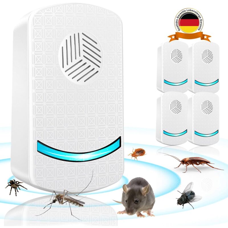 Stück Ultraschall-Mückenabwehrmittel gegen Mäuse und Ratten, elektronisches Insektenschutzmittel gegen Mäuse, Ratten, Ameisen, Spinnen, Mücken und