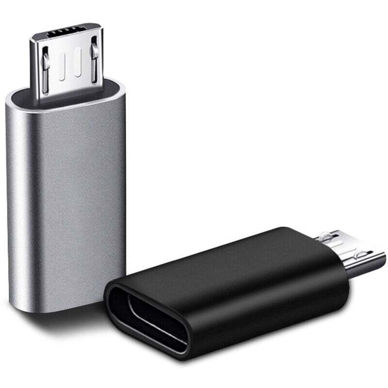 Stück USB-C-Adapter, Micro-USB auf USB-C, USB-C auf Micro-USB-Anschlussadapter, Typ-C-Buchse auf Micro-USB-Stecker-Anschlussadapter für PC, Galaxy,