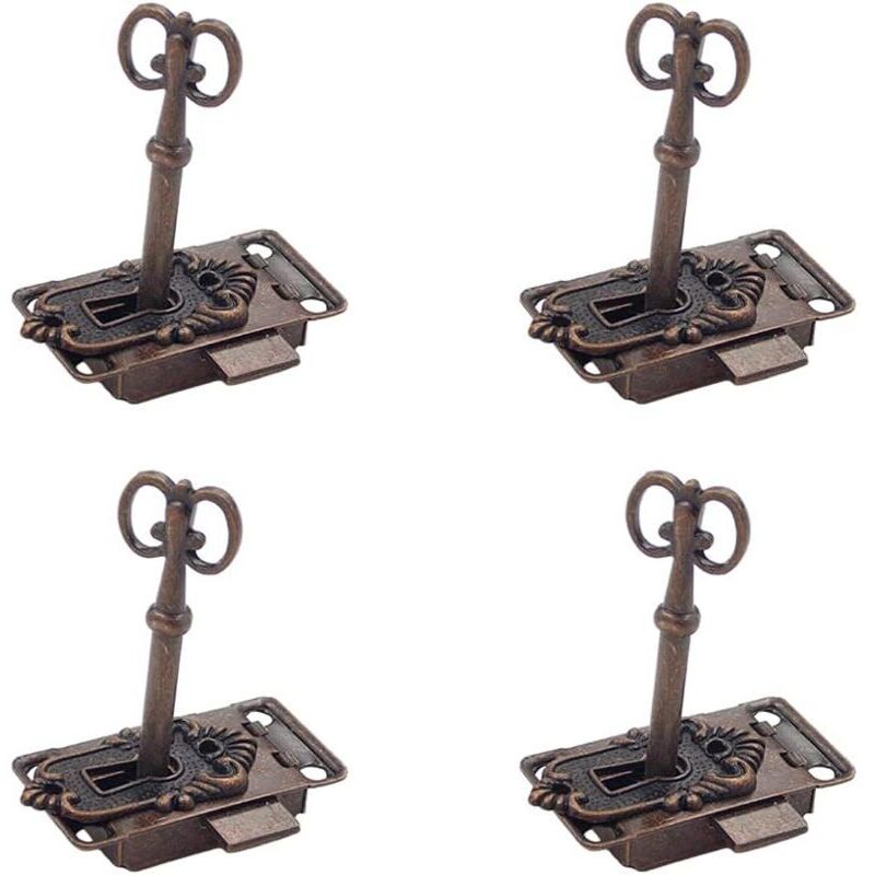 Stück Vintage Schloss Set Antik Möbelschloss Schranktürschloss Antik Vintage Schranktürschloss Antikes Schloss und Schlüssel Dekoratives Möbelschloss