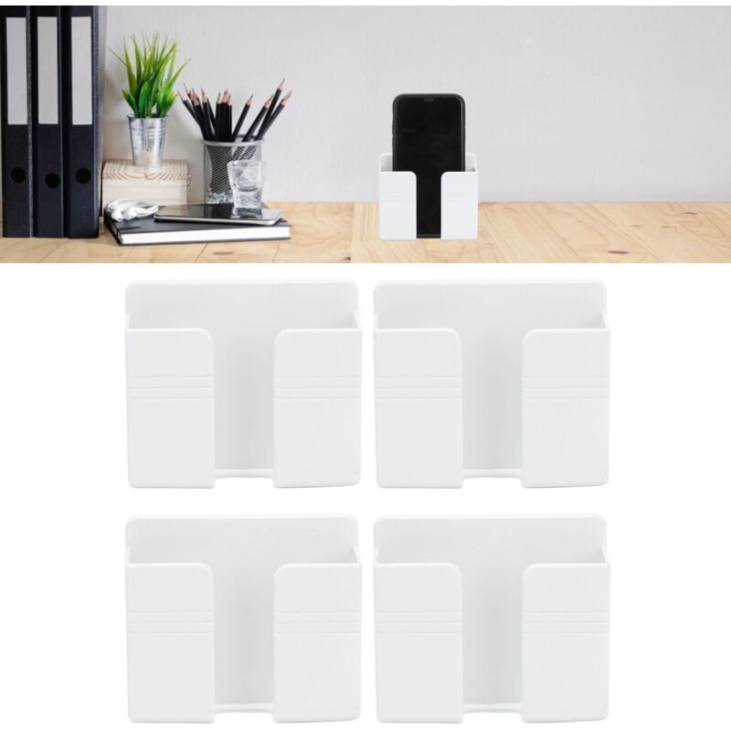 Ugreat - Stück. Wandmontiertes Lagerregal ohne Bohren, wandmontierte Fernbedienung, Handy-Laderegal, horizontal gestreiftes Regal