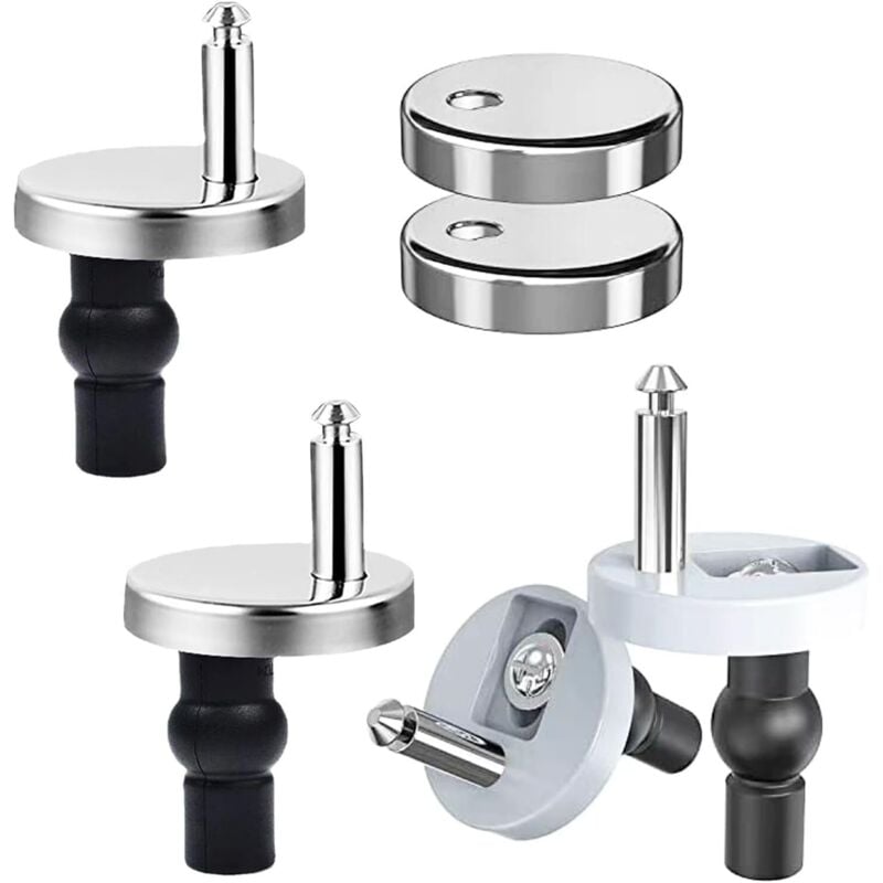 Jalleria - Stück WC-Sitz-Befestigung, universelle WC-Sitz-Befestigung, Edelstahl-Toilettensitz-Scharnier mit Schrauben für die WC-Sitz-Befestigung